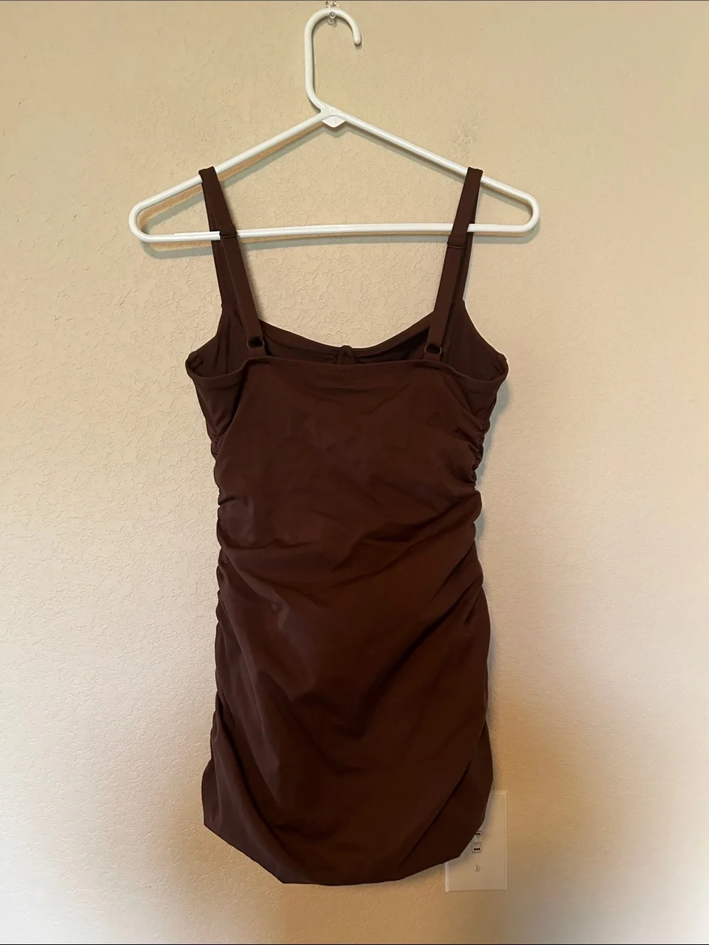 NWT Skims Sculpting Swim Ruched One Piece Swimsuit Cocoa Size Small